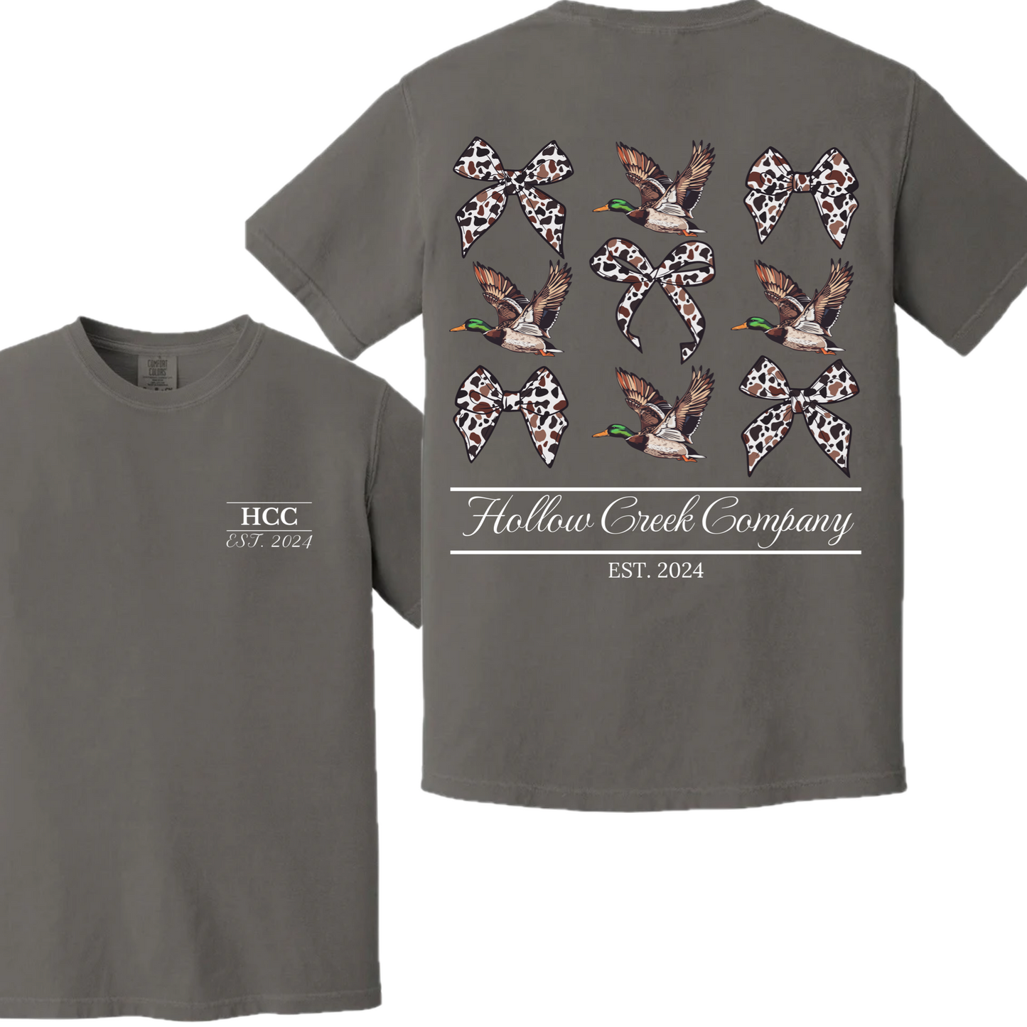 Mallard Ducks with Camo Bows Tee